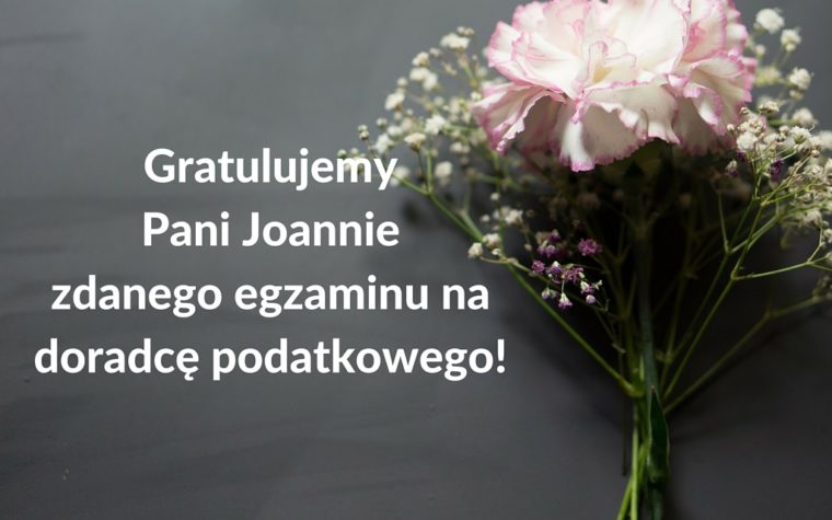 Gratulujemy Pani Joannie!